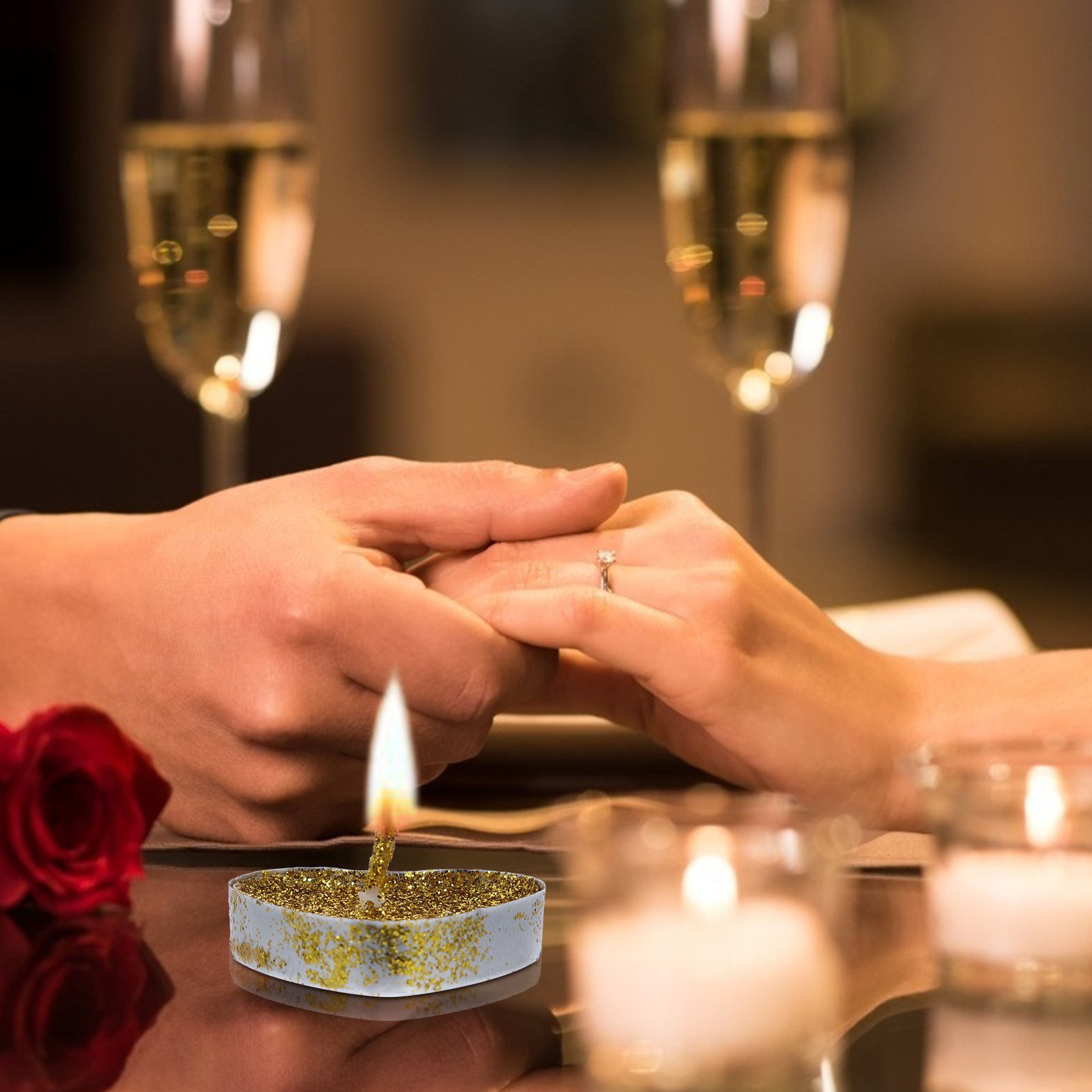 Wedding Solution - 30Pcs Tealight Candles Decor Heart Shape