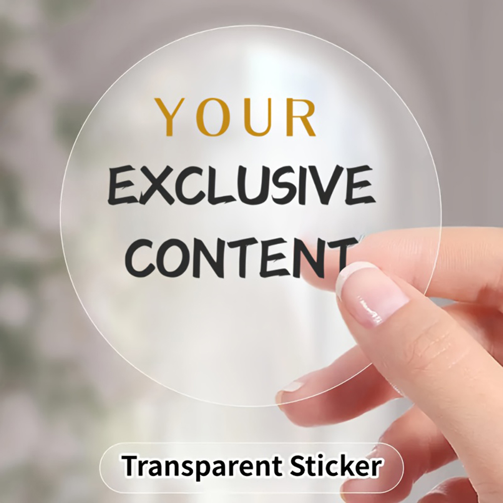 Wedding Event Supply - Customized Transparent Round Stickers for Weddings,