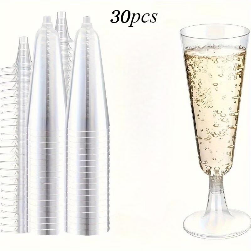 Champagne Tower Set - 30Pcs Acrylic Champagne Cups for Wedding,