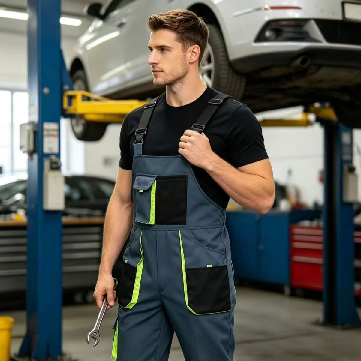 Men's Work Jumpsuits Adjustabl - Wedding Job ulasan dan harga