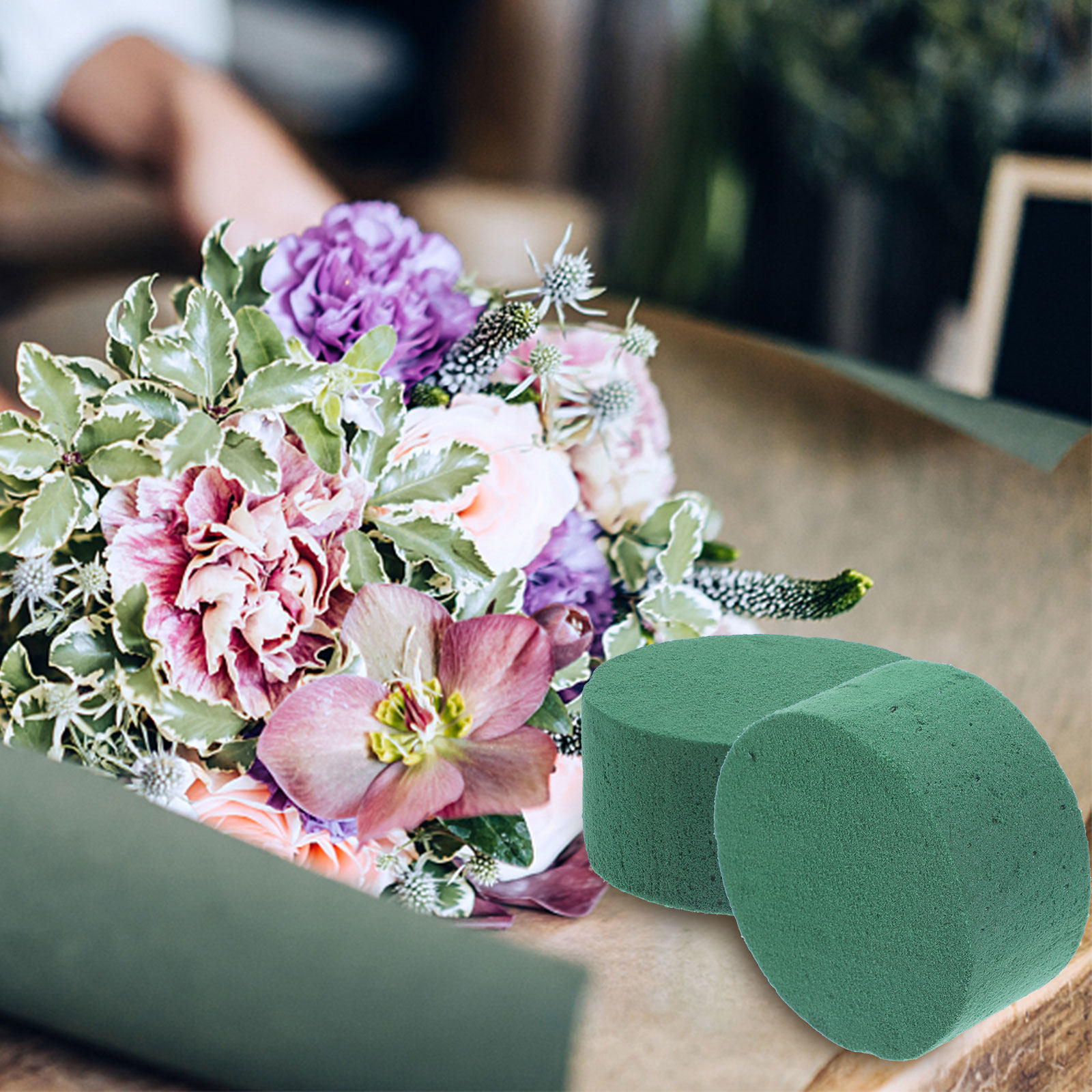 8Pcs Round Floral Mud Blocks C - Wedding Event Supply ulasan dan harga