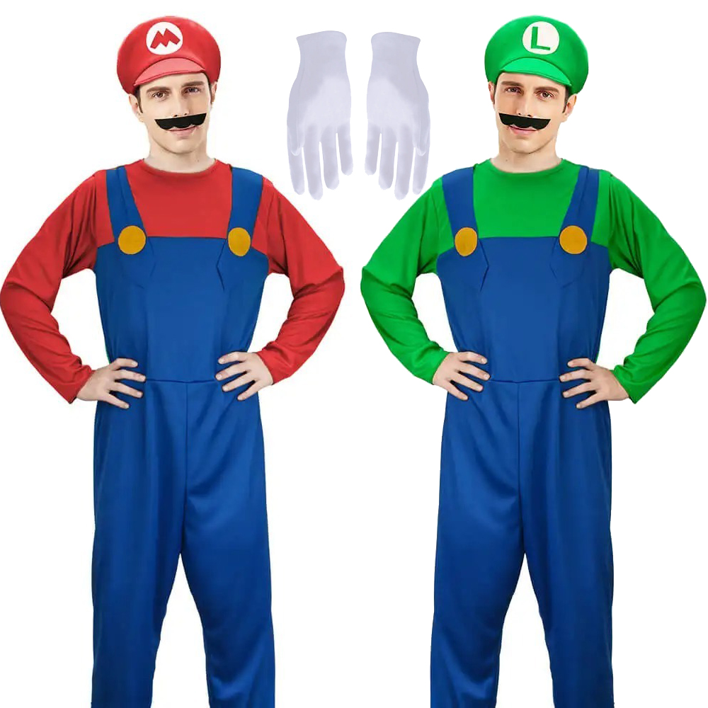 Adult Plumber Costume Red Gree - Wedding Job ulasan dan harga