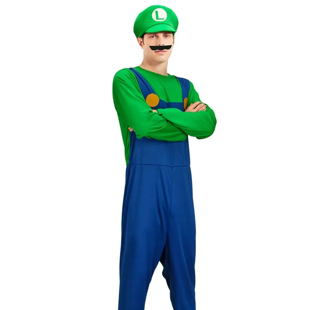 Adult Plumber Costume Red Gree - Wedding Job ulasan dan harga