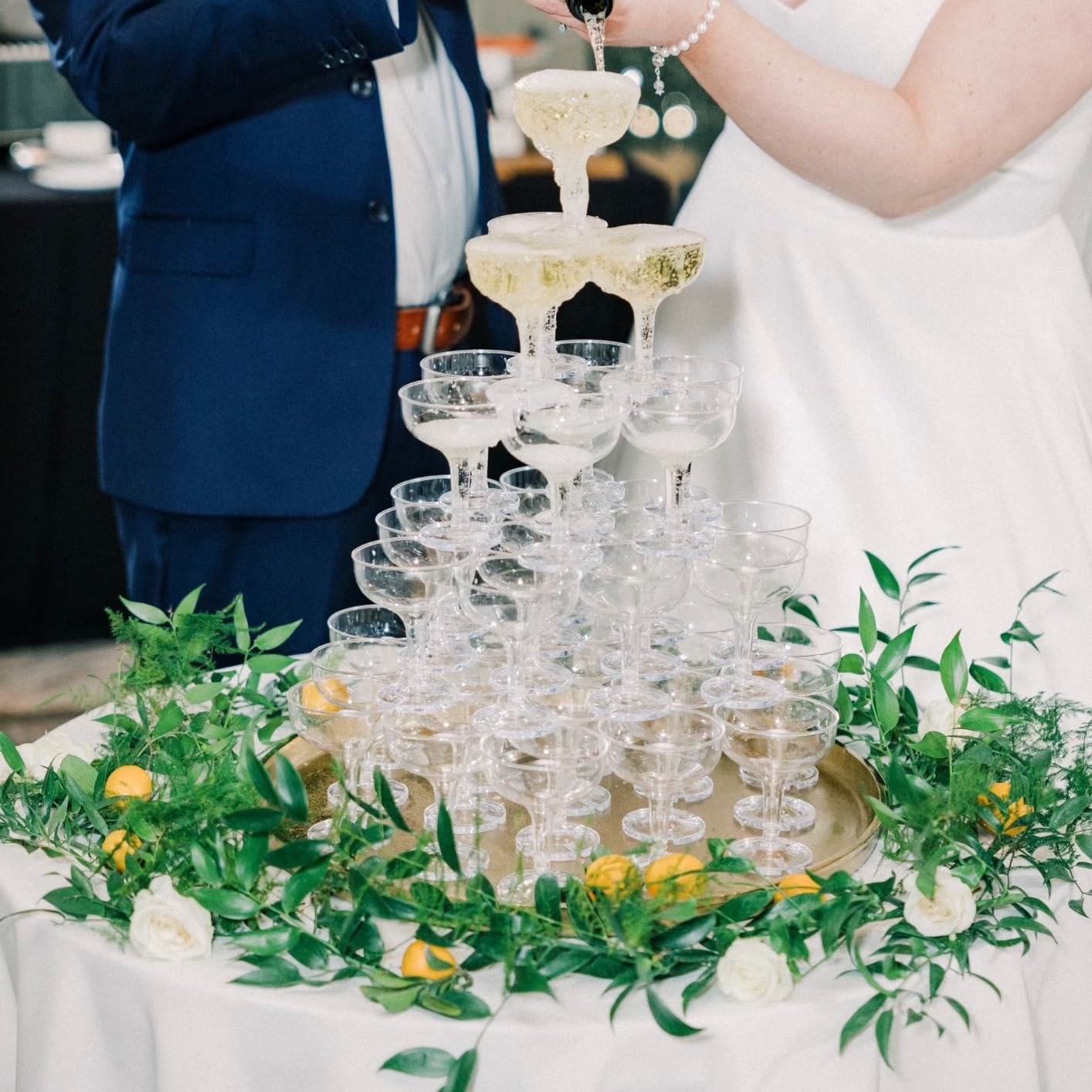 20/40/60Pcs Wedding Champagne  - Champagne Tower Set ulasan dan harga