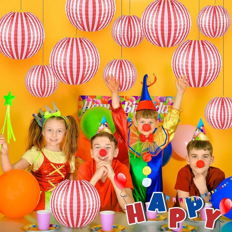 10PCS Red White Striped  Paper - Wedding Event Supply ulasan dan harga