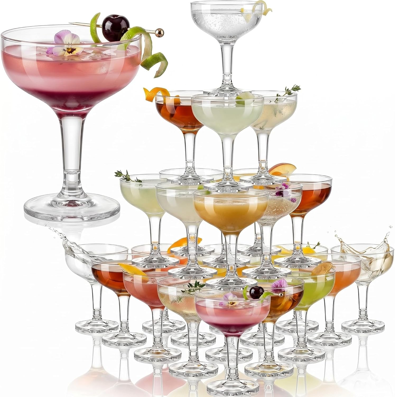 4-6 Tier Champagne Tower Plast - Champagne Tower Set ulasan dan harga
