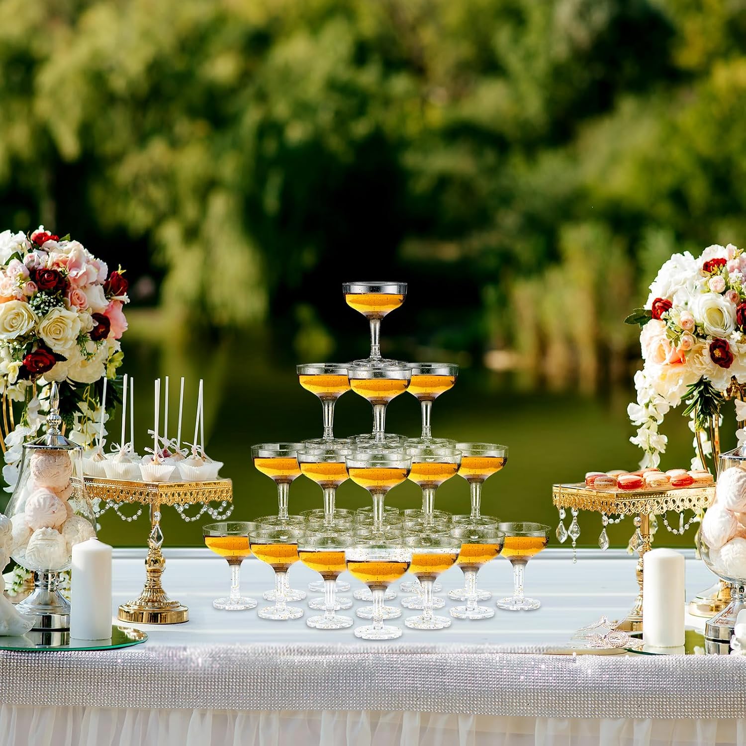4-6 Tier Champagne Tower Plast - Champagne Tower Set ulasan dan harga