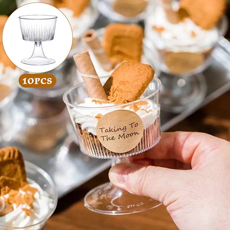 F】10PCS Disposable Plastic Des - Champagne Tower Set ulasan dan harga