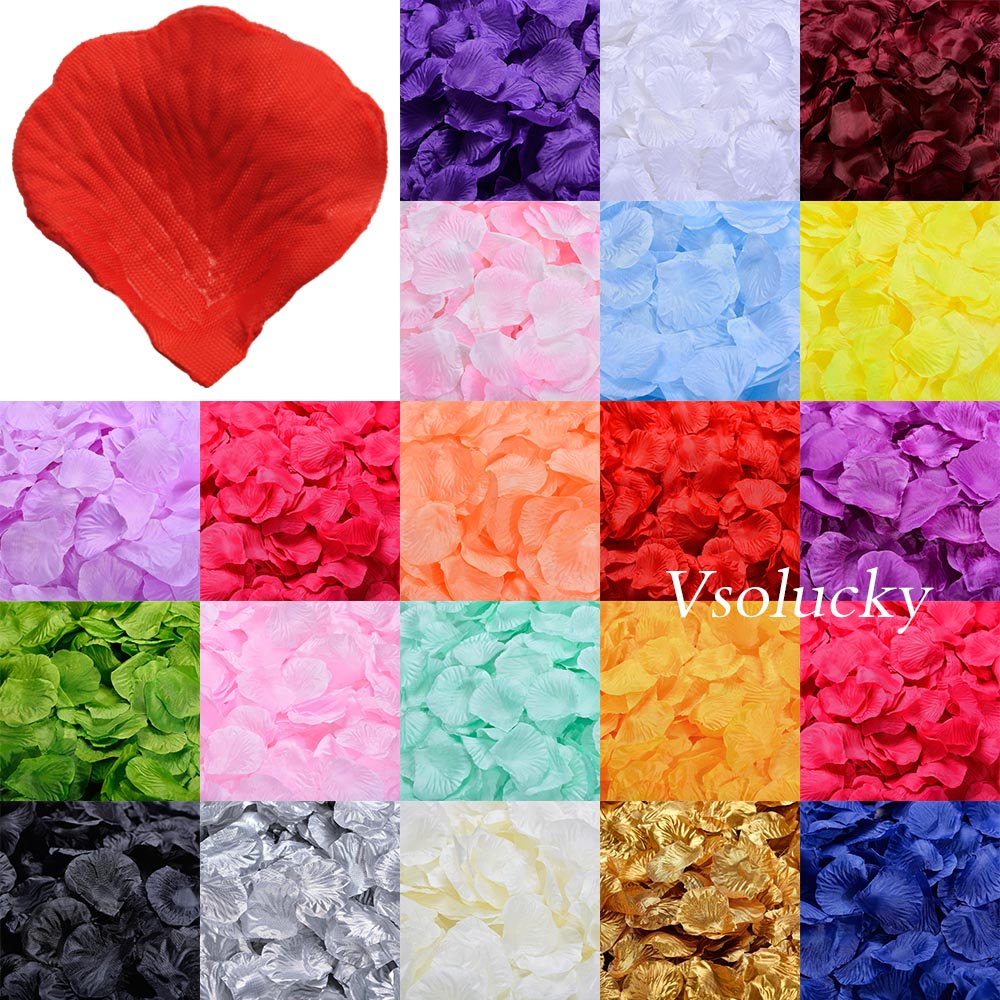 100pcs Silk Rose Petals Table  - Supply Wedding Venue ulasan dan harga