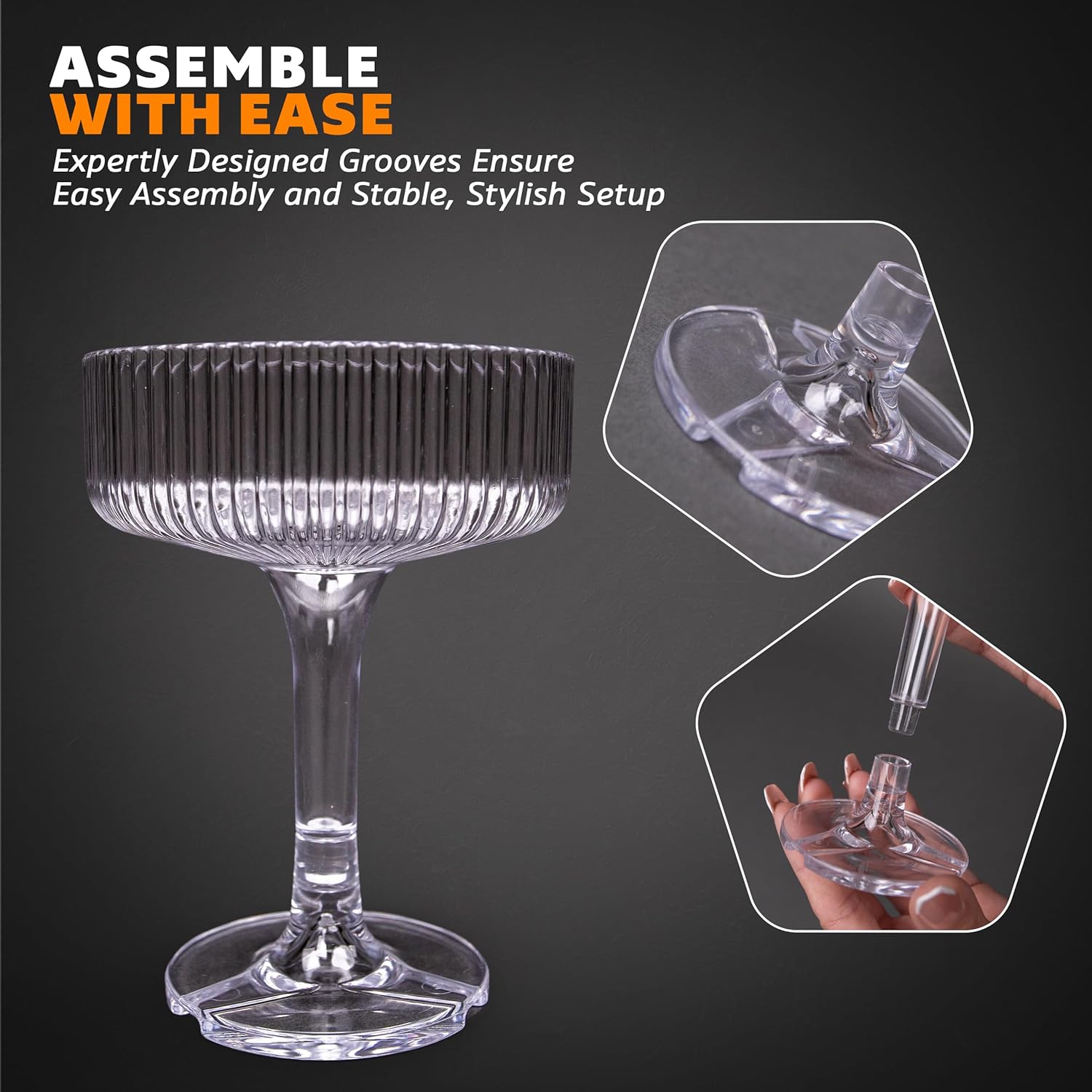 20-60PCS ACRYLIC Champagne Tow - Champagne Tower Set ulasan dan harga