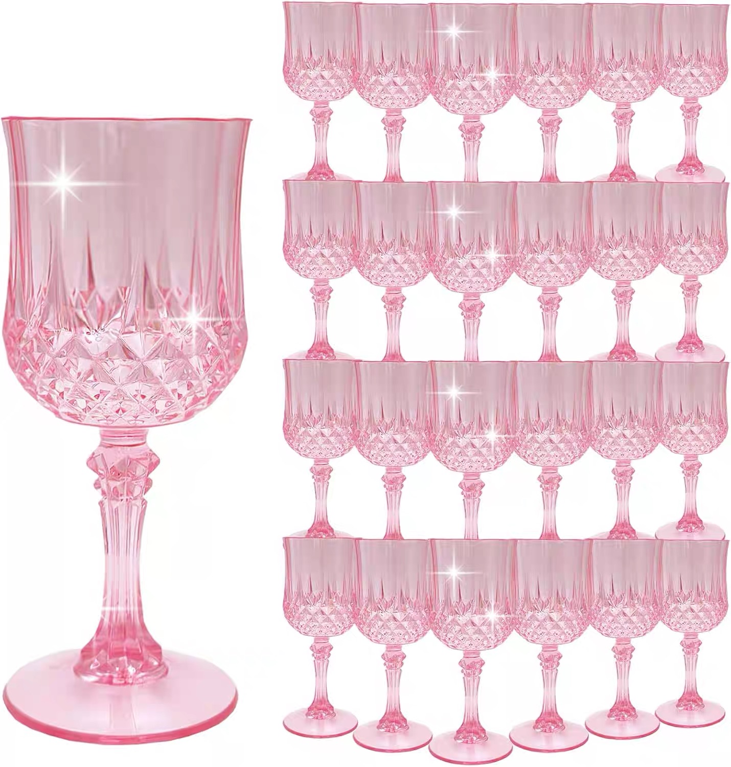 Acrylic champagne glasses, pla - Champagne Tower Set ulasan dan harga